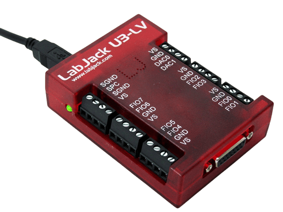 LabJack U3-LV (Low Voltage) USB DAQ Device with 16 Flexible I/O for Analog 0-2.4volts Signals and Digital Data Acquisition of Sensors
