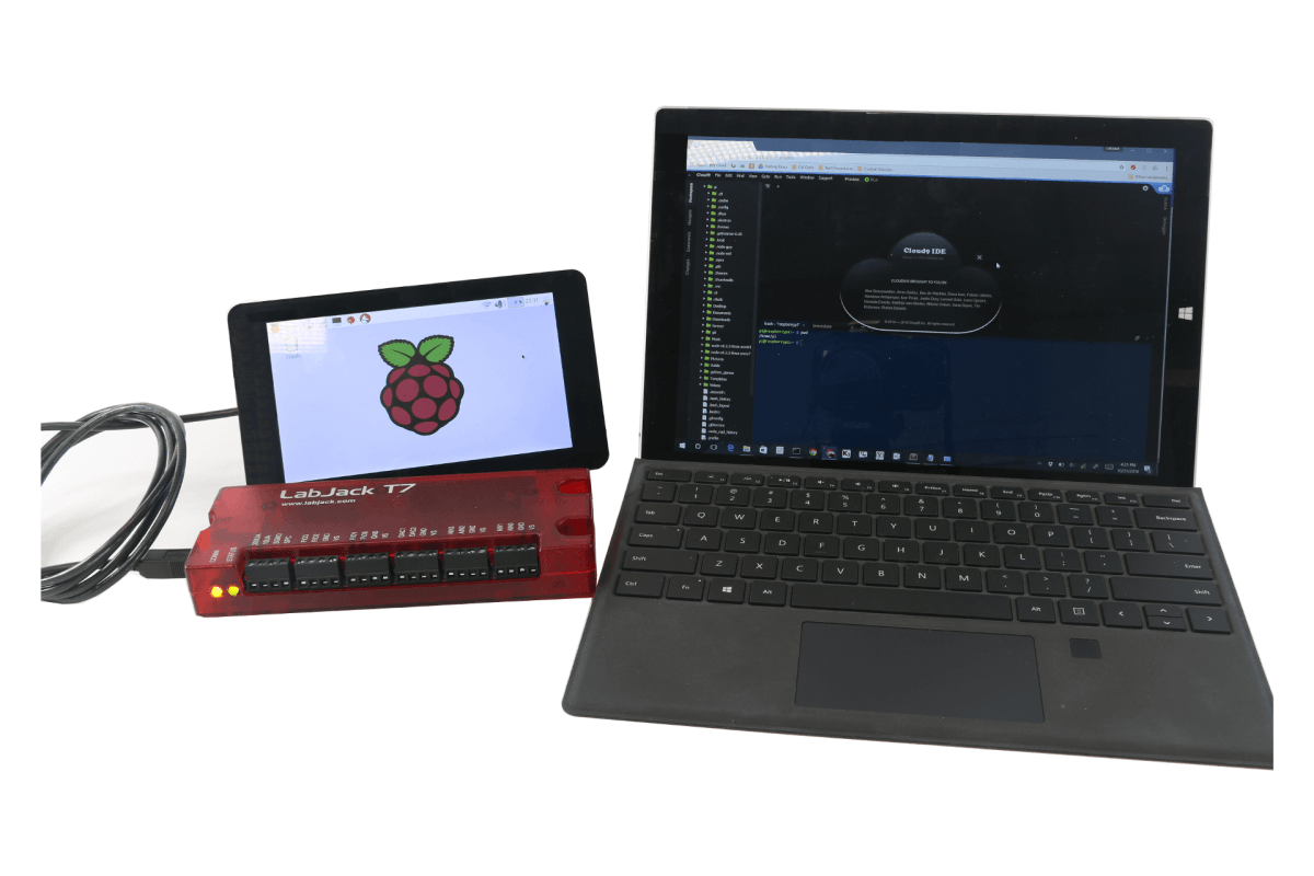 Cloud 7 Blue Raspberry T7, Raspberry Pi 3, and Cloud9 – LabJack