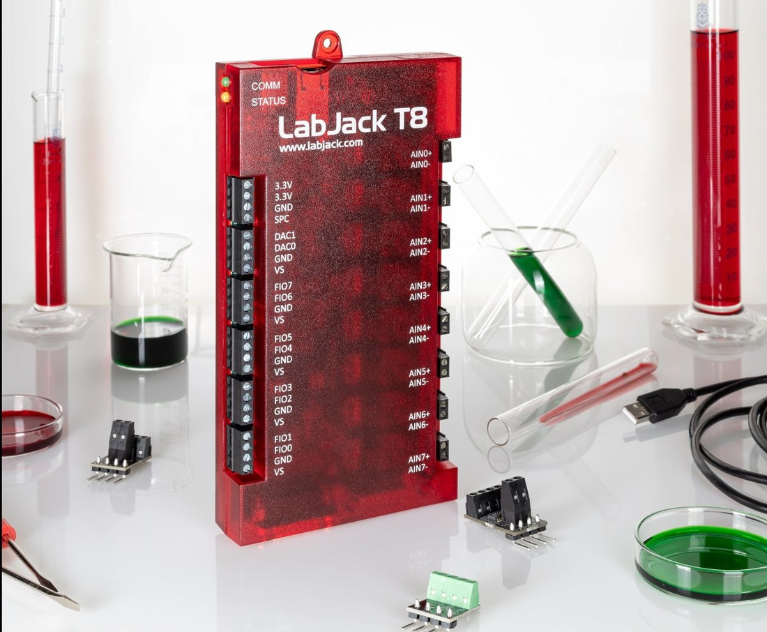 LabJack T8 | USB/Ethernet DAQ with Isolated, Simultaneous 24-bit Inputs