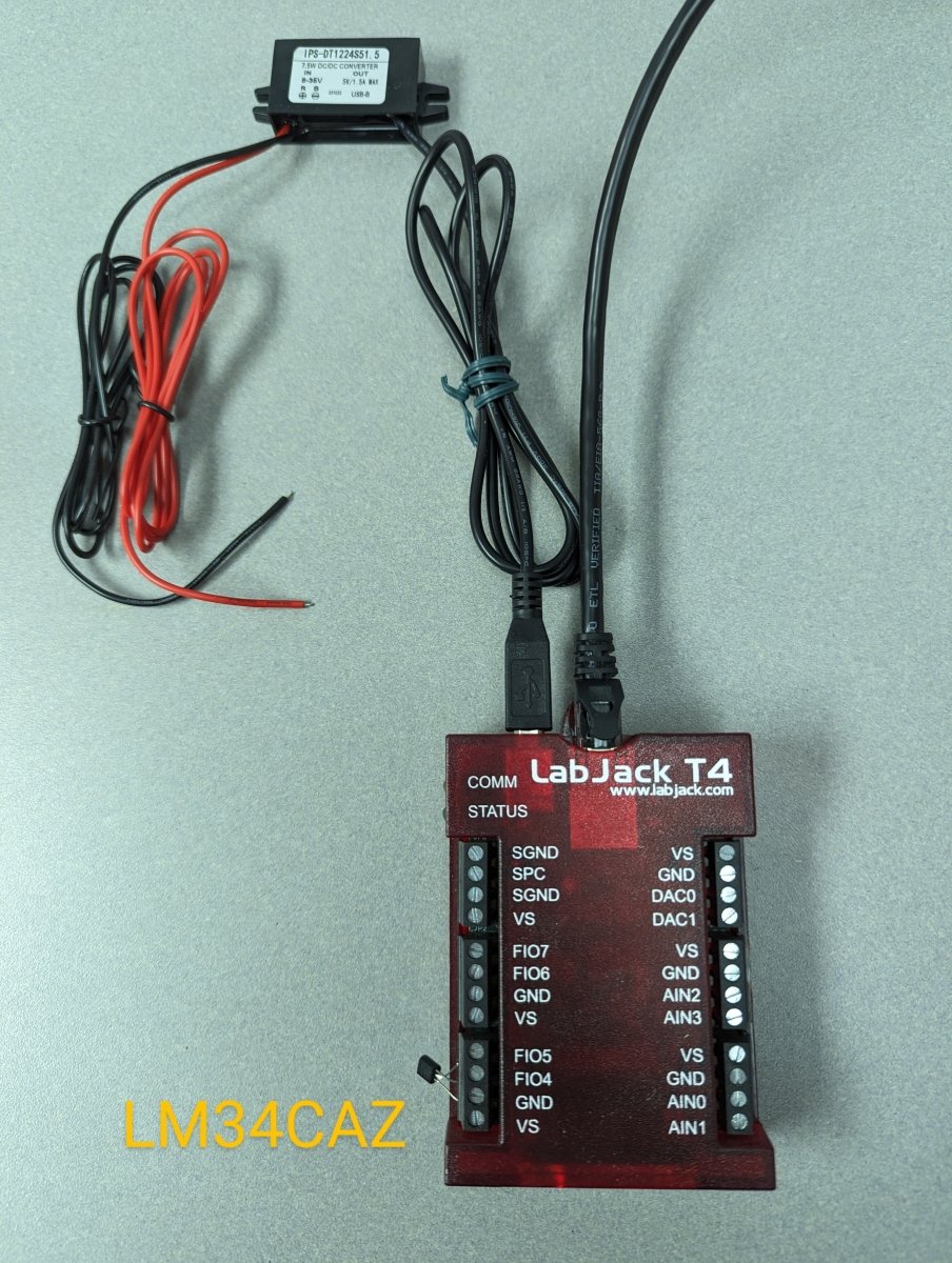 LM34CAZ Silicon Temperature Sensor LabJack